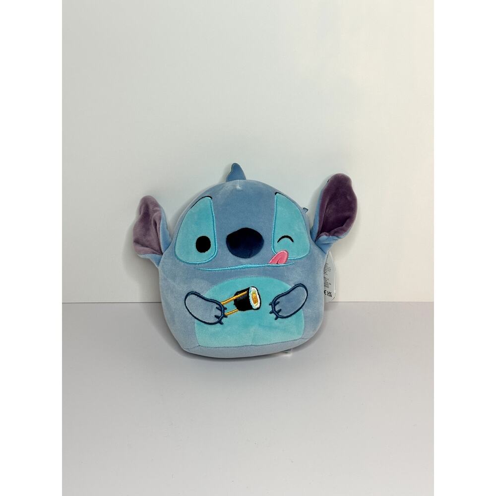 Disney Stitch with Sushi – Squishmallows 8” Plush – Medium Blue Alien – Kellytoy